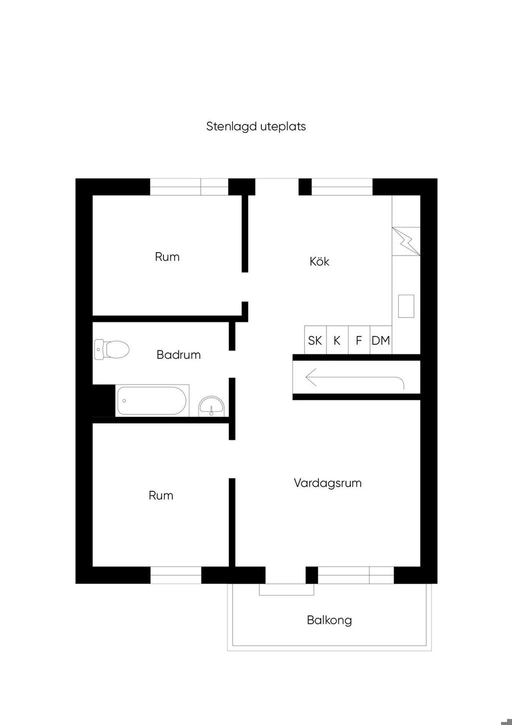 Planlösning Övre plan