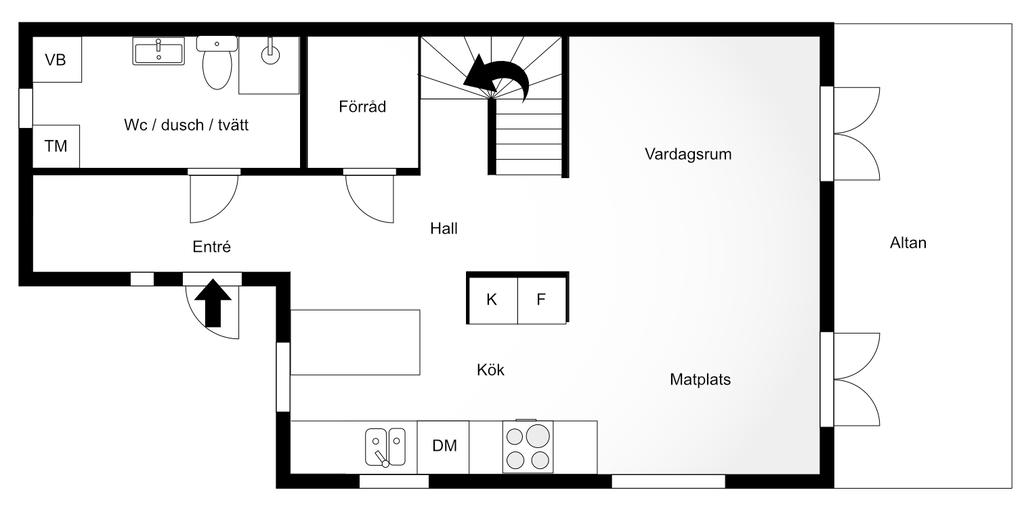 Planlösning entréplan 