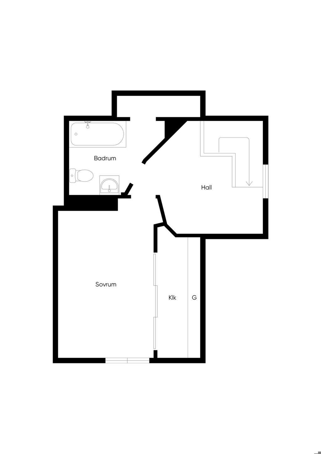 Planritning, övre plan