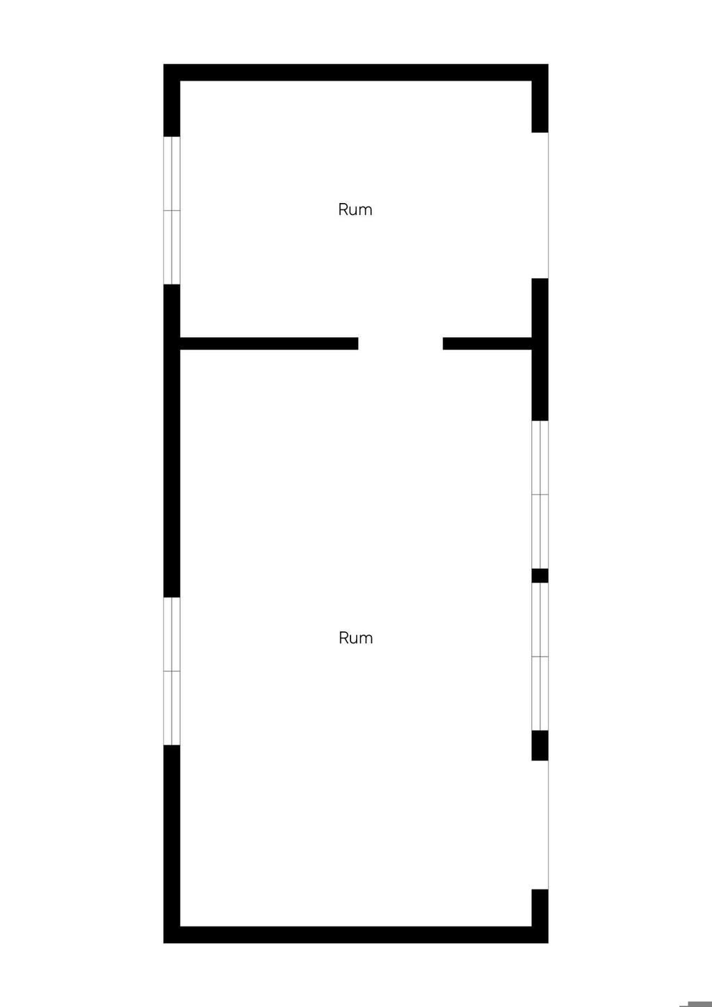 Planritning, gårdshus