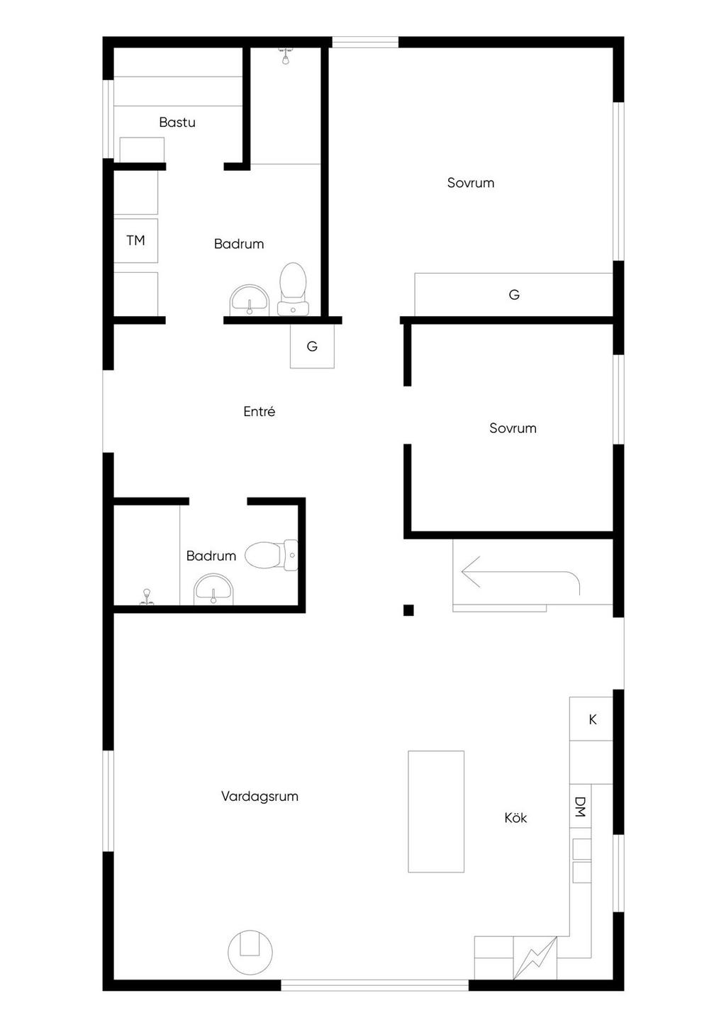 Planritning Hus entréplan