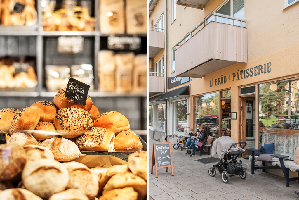 Mysiga Lidingö Patisserie med café och alltid "nybakat" bröd