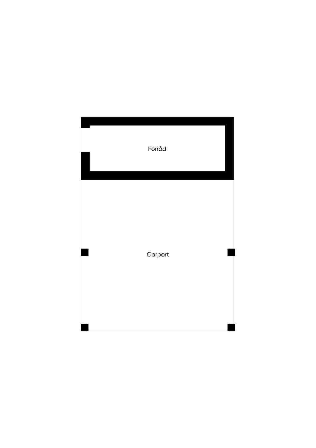 Carport samt isolerat förråd