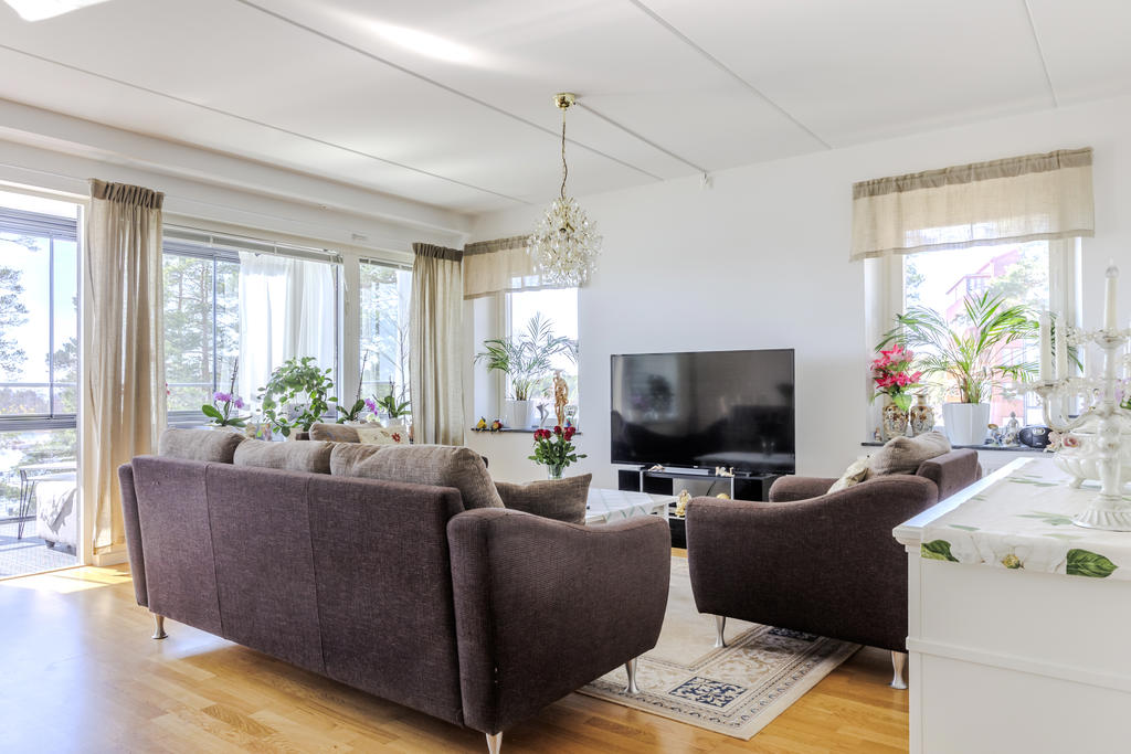 Stort och ljust vardagsrum