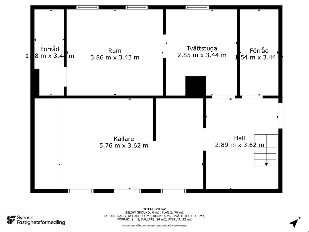 Planlösning källarplan