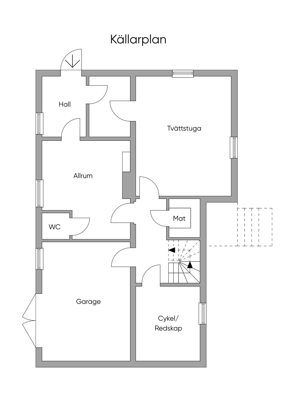 Planlösning källarplan