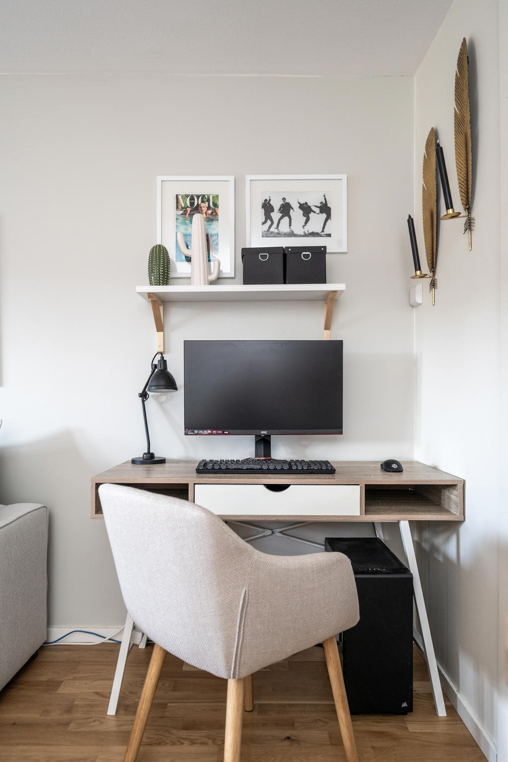 Plats för litet hemmakontor