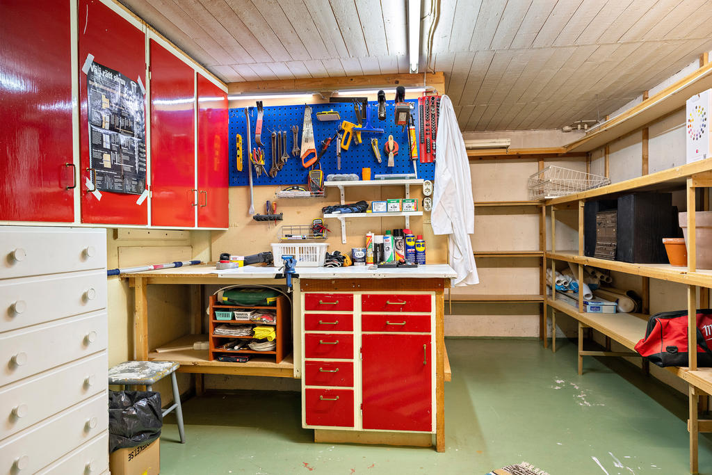 Verkstad i källaren