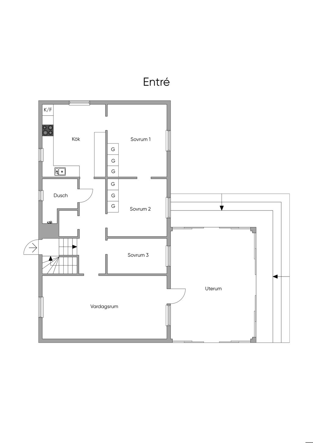 Planlösning entréplan