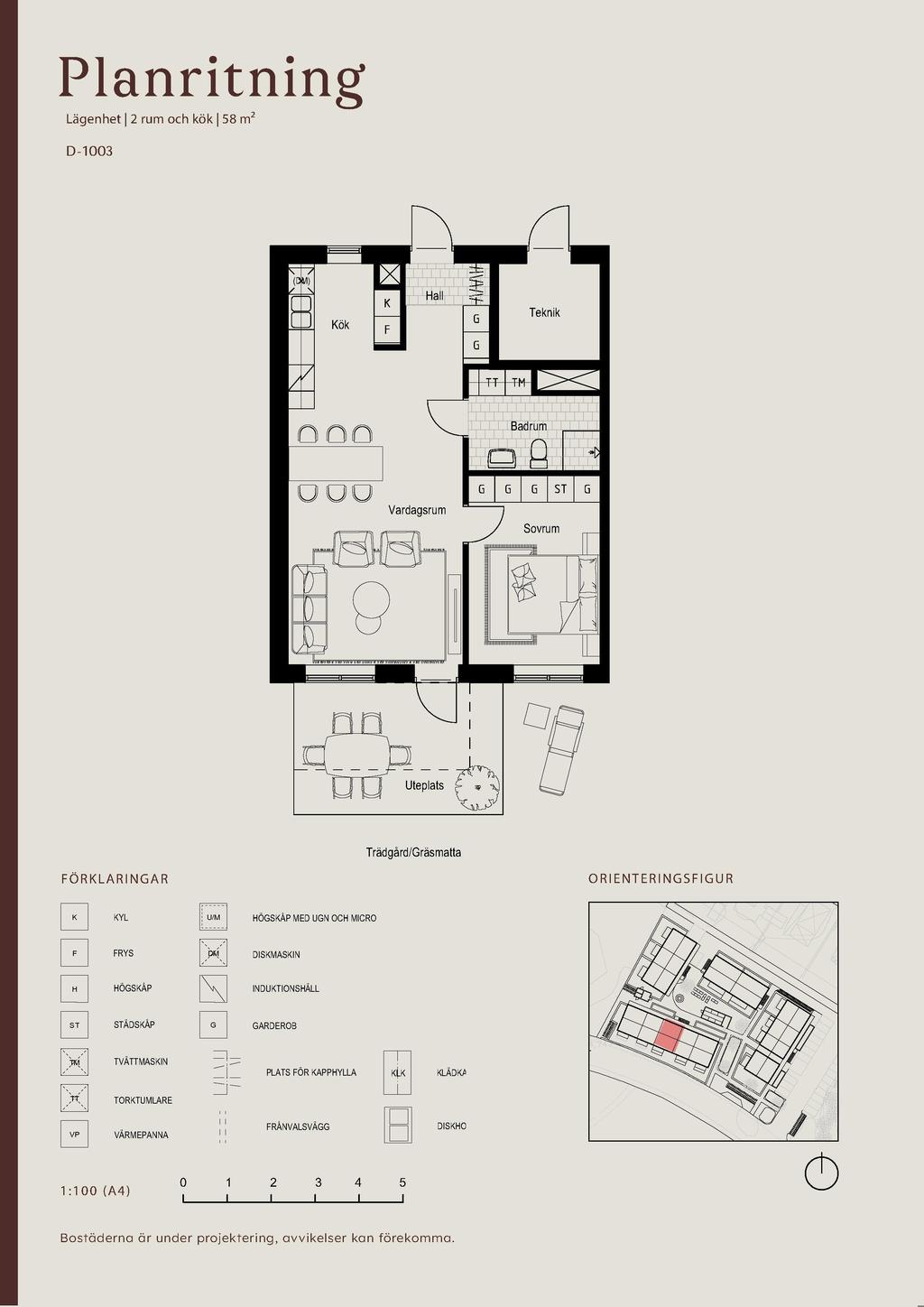 Planritning lgh D-1003