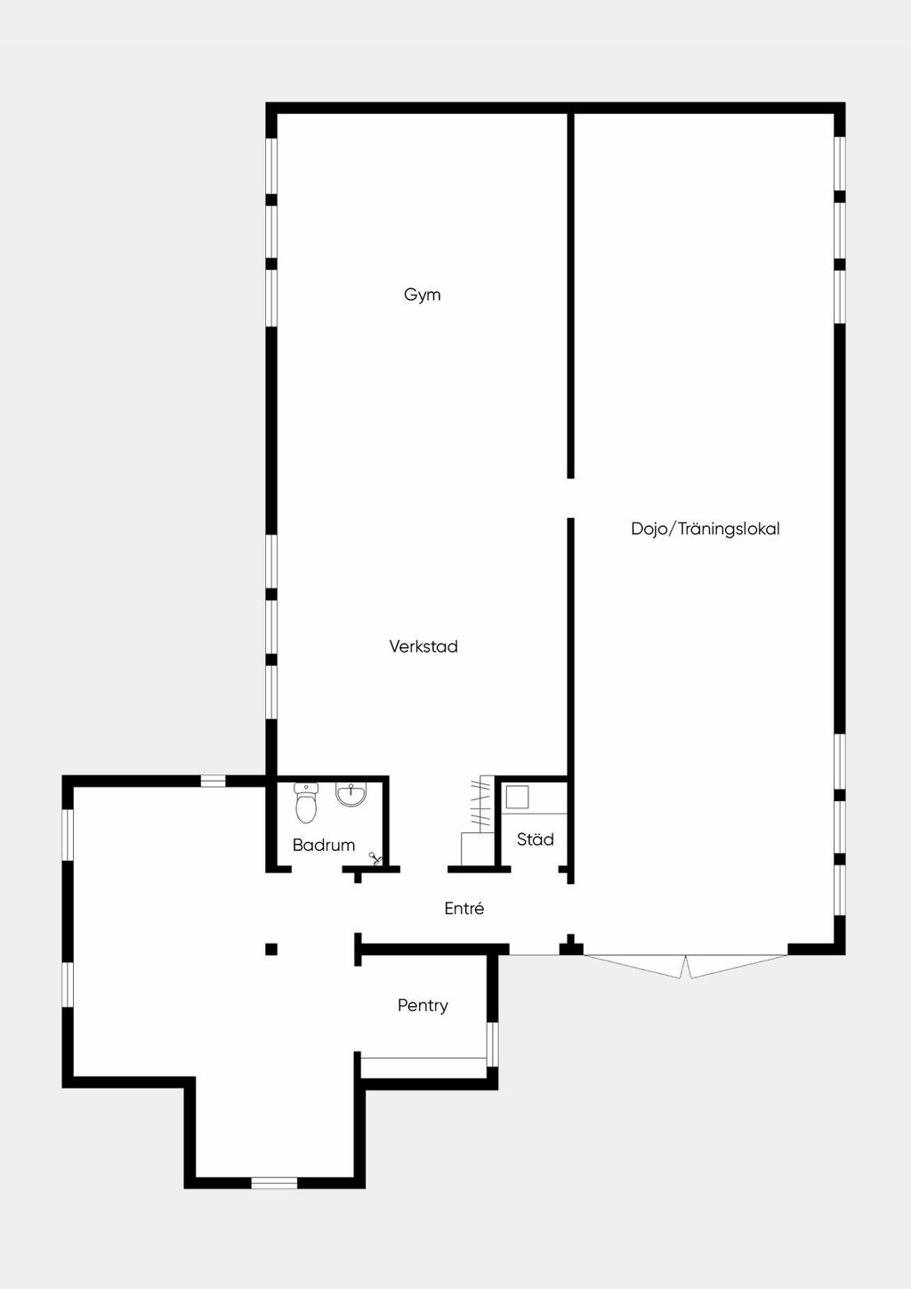 Extrahus med träningslokal
