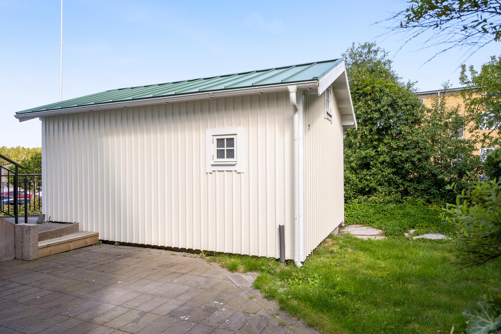 Huset sett bakifrån.