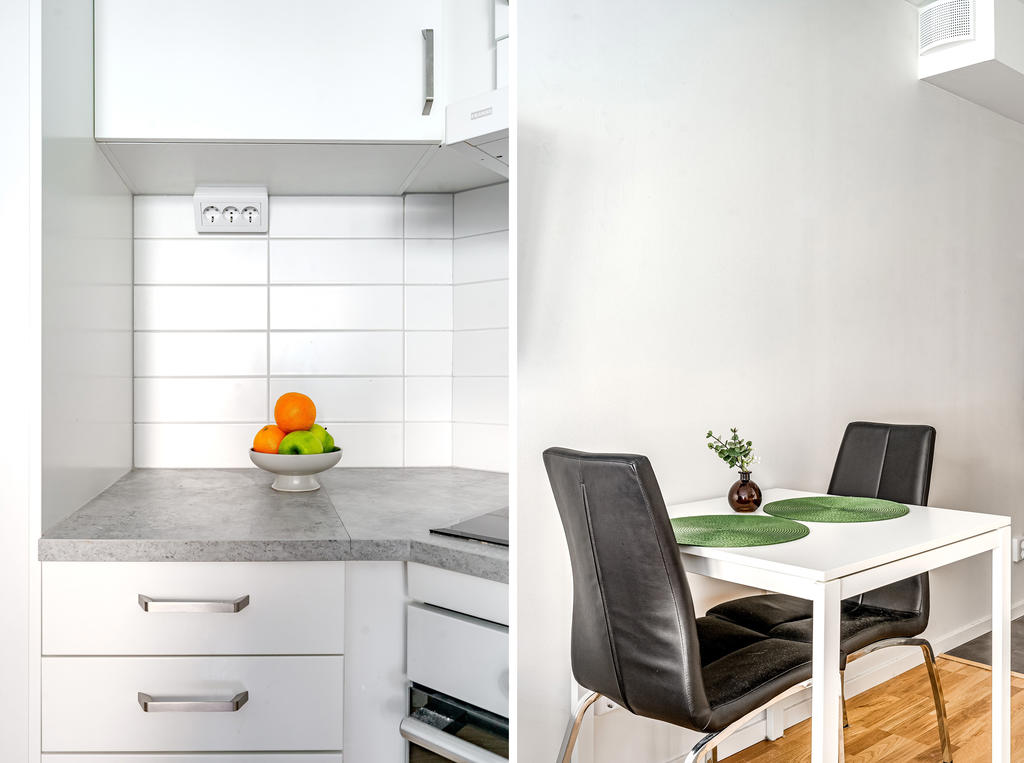 Plats för matbord intill köket