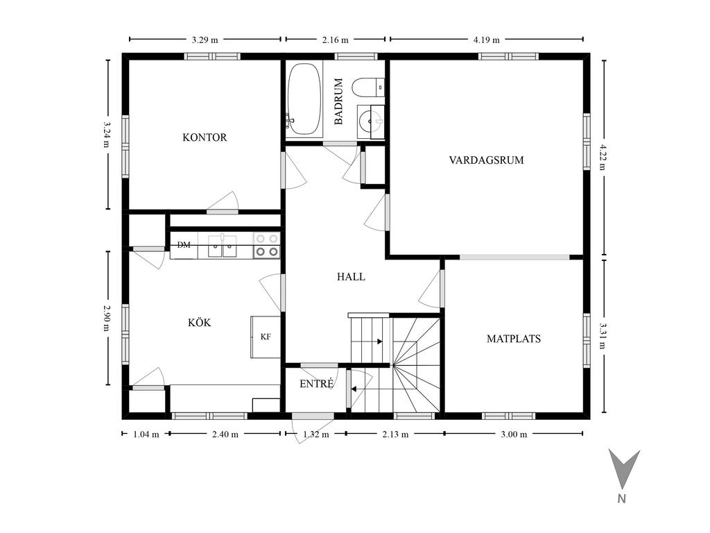 Planskiss entréplan