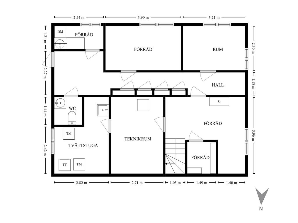 Planskiss källarplan