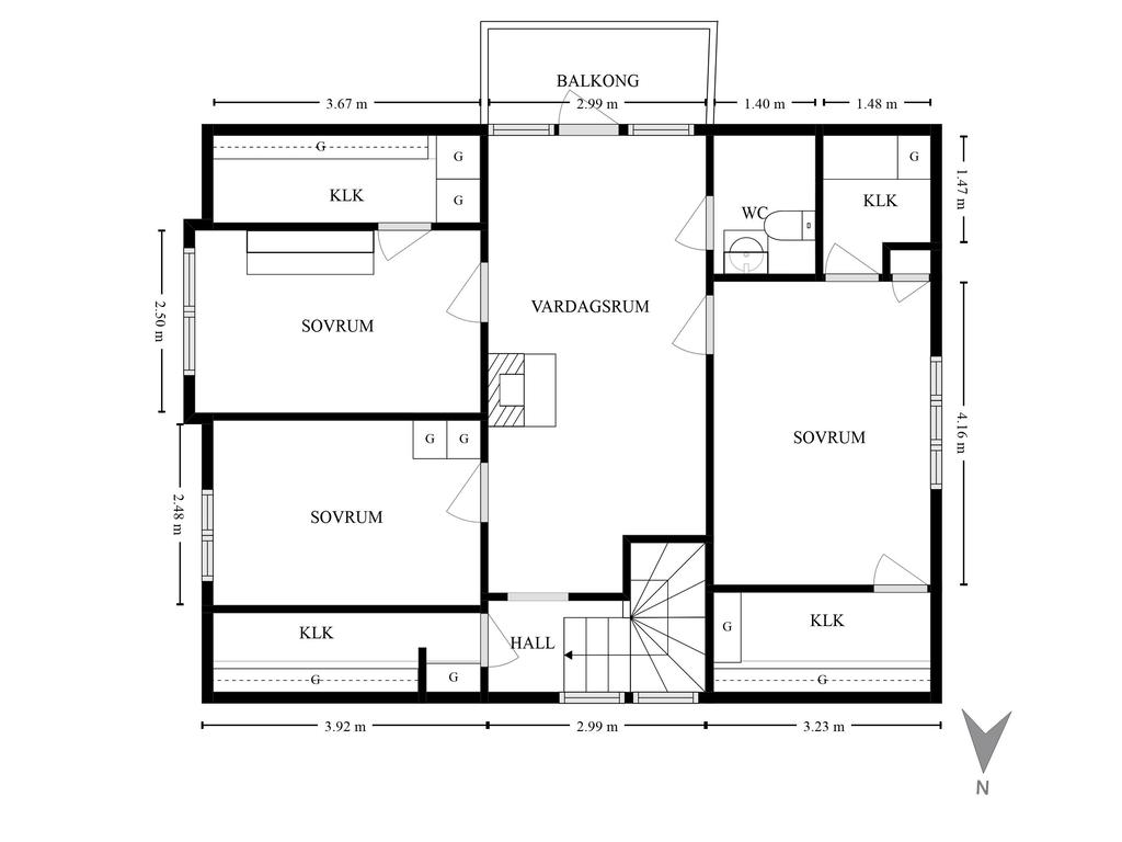 Planskiss övre plan