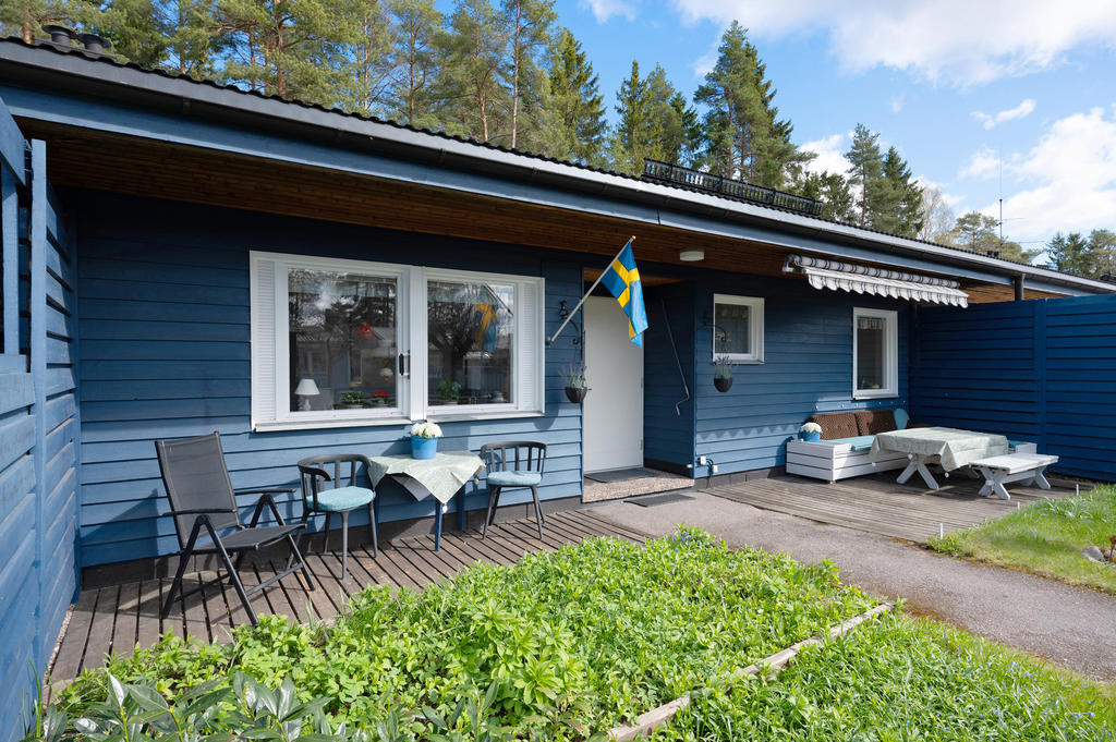 Framsidan med uteplatser
