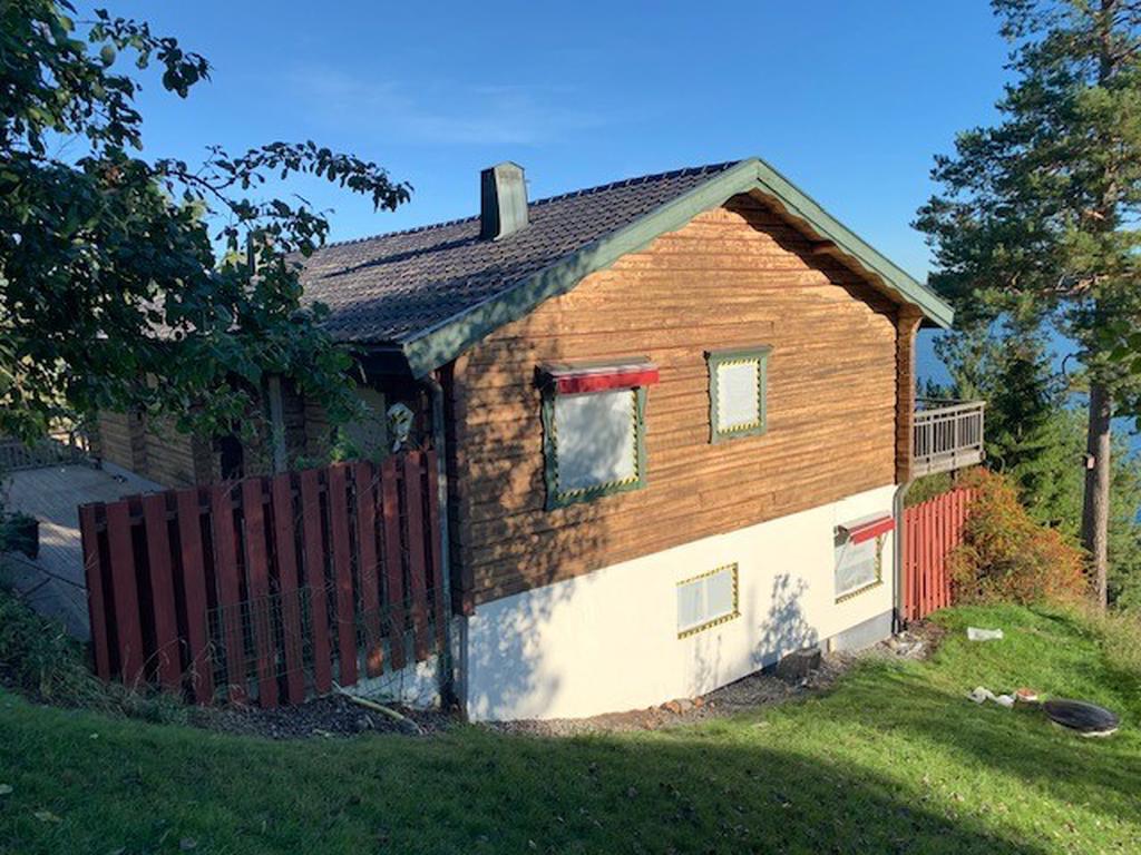 Pågående fasad arbete