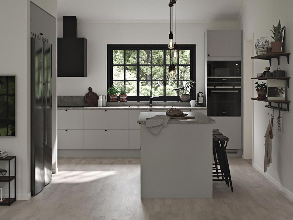 Här bor du med alla bekvämligheter som ett nytt hus kan erbjuda (exempelbild)