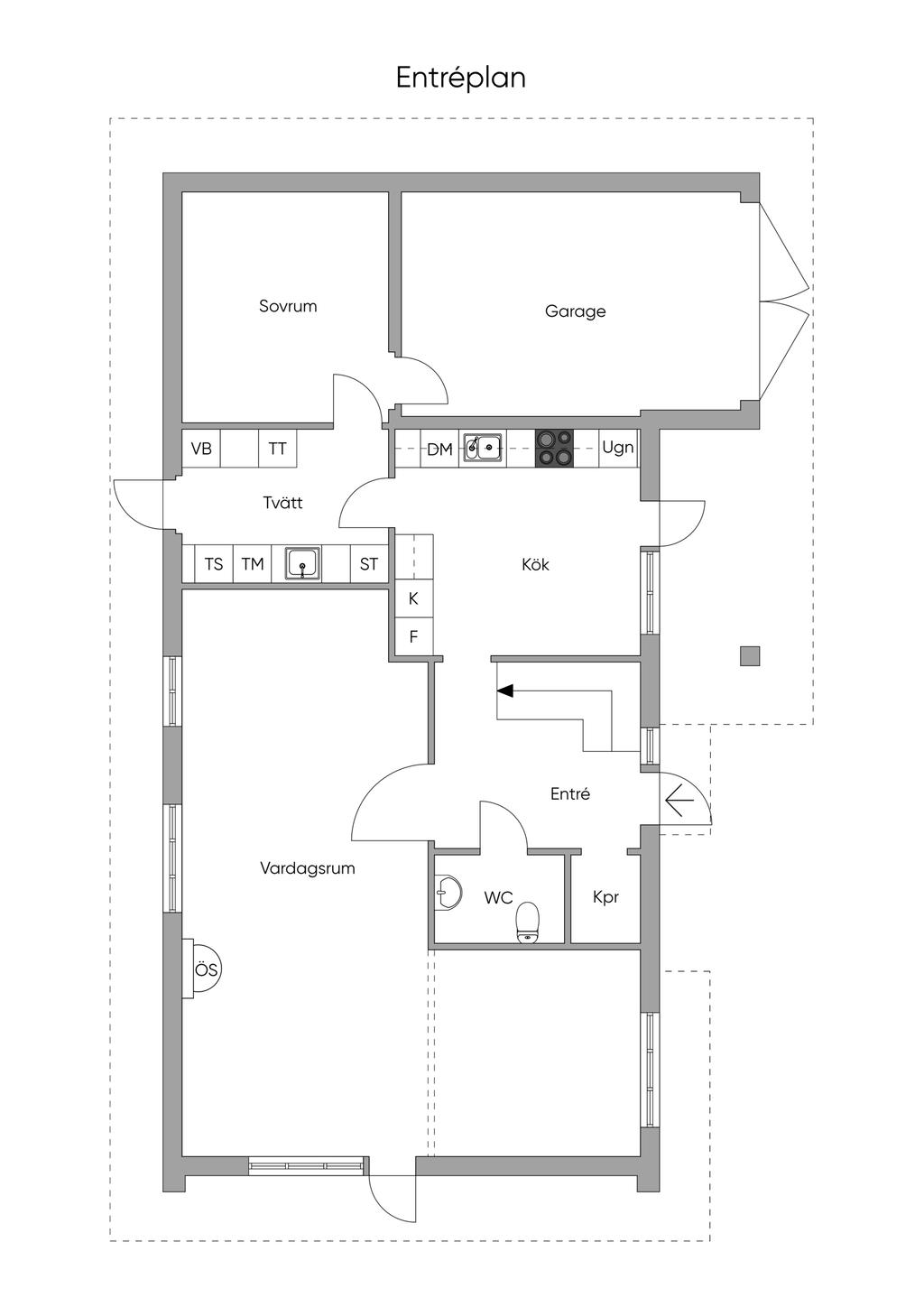 Planlösning entréplan