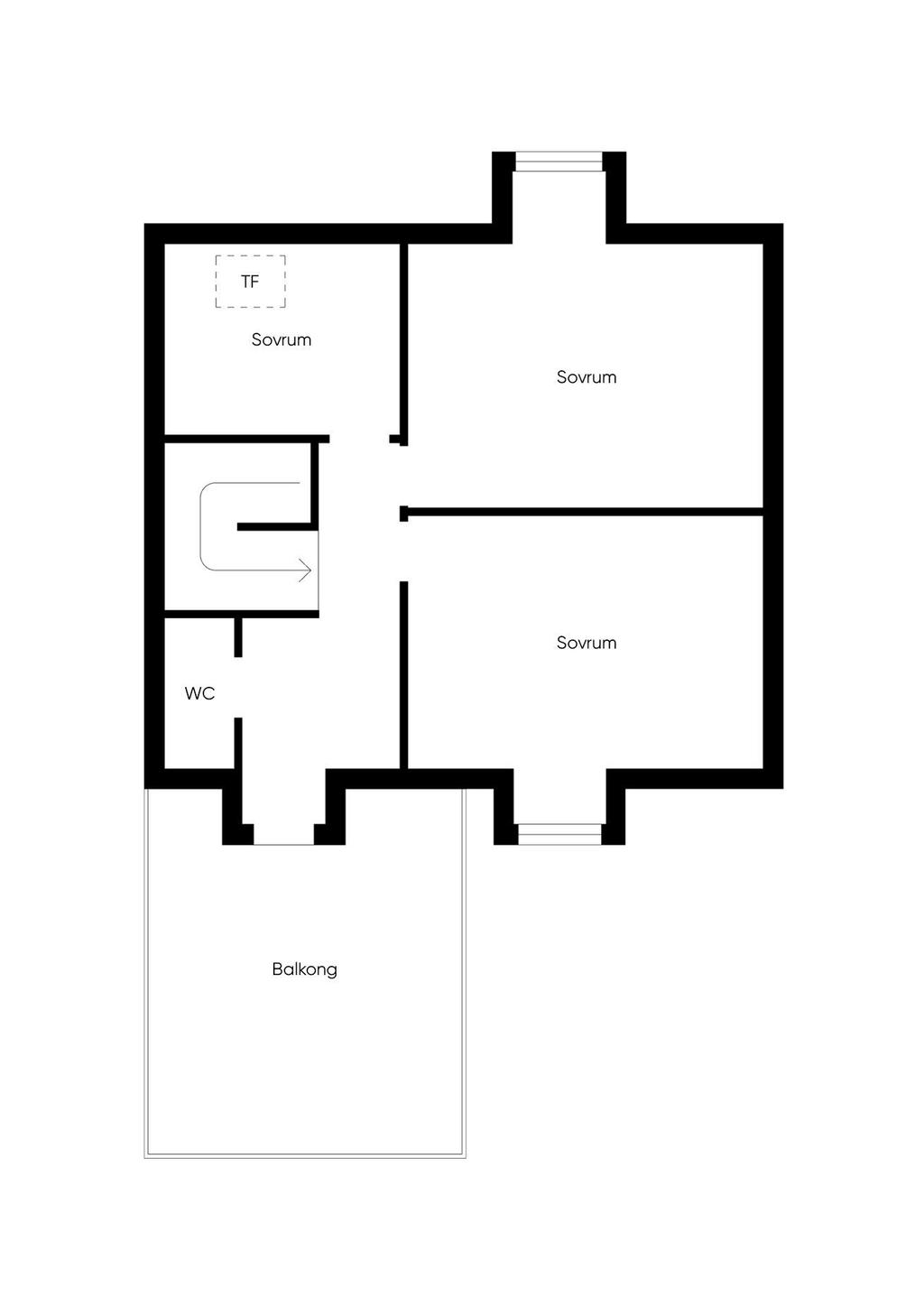 Planlösning övre plan