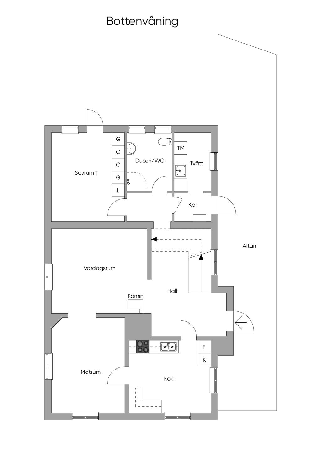 Planlösning Bostadshuset