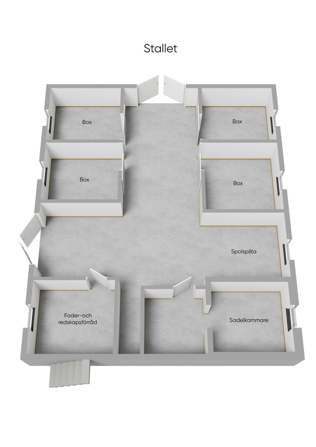 Planlösning Garage och Lägenhet 