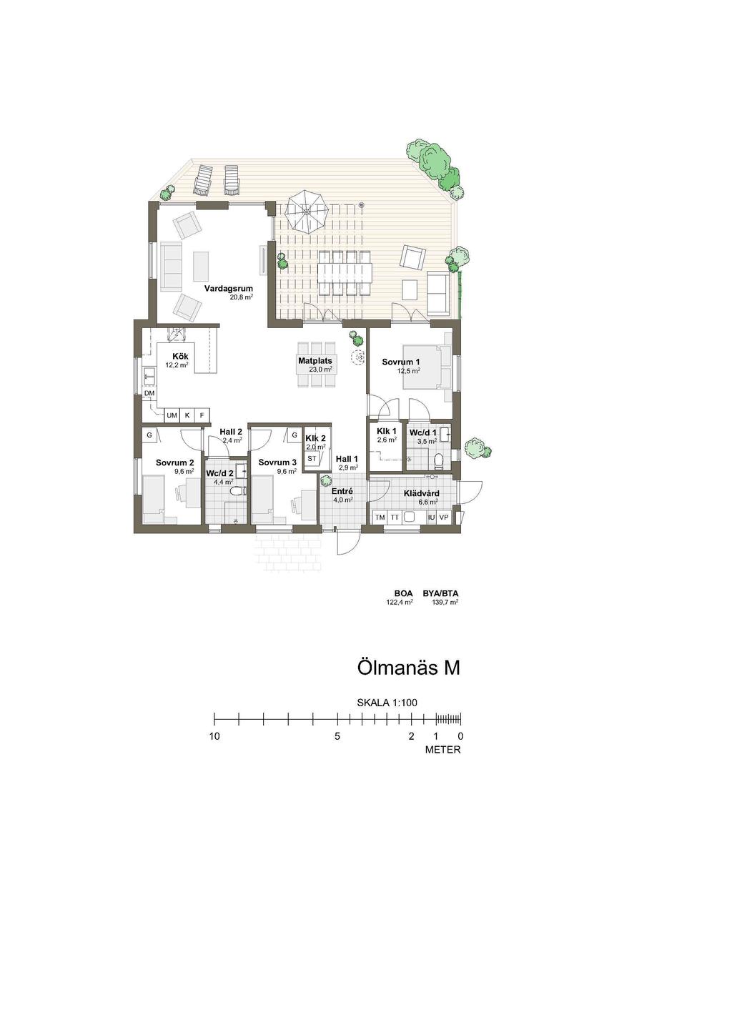 Planlösning - Villa Ölmanäs