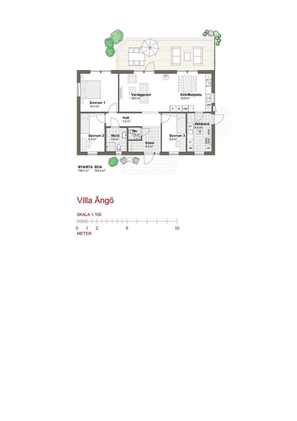 Planlösning - Villa Ängö