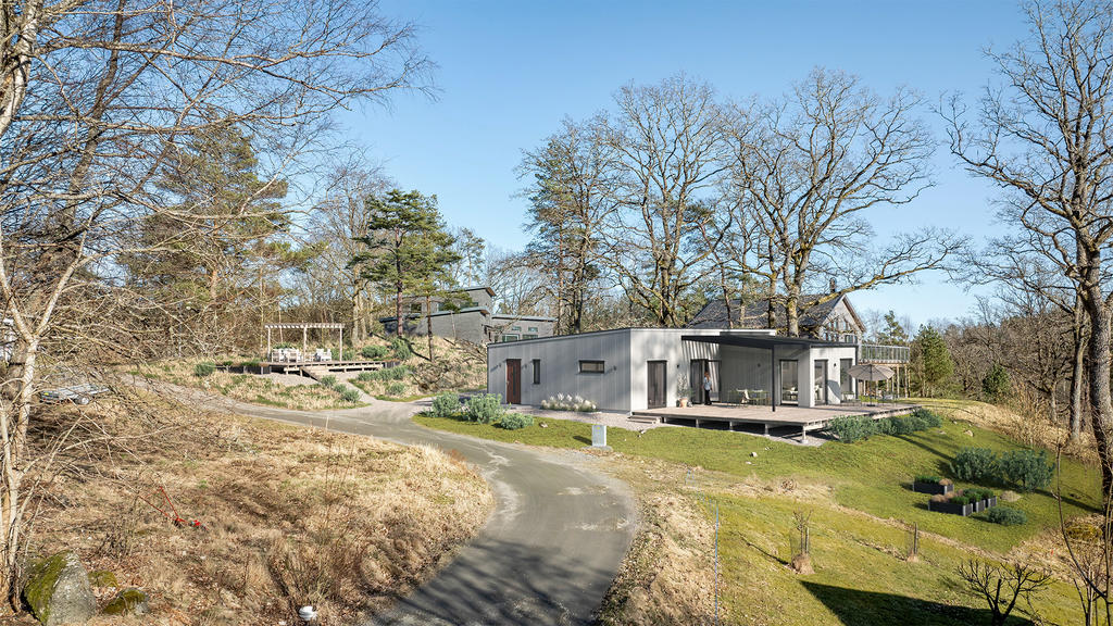 Inspirationsbild på tomten med villa Ölmanäs