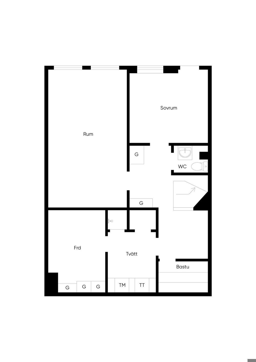 Planlösning, Nedre Plan 2D