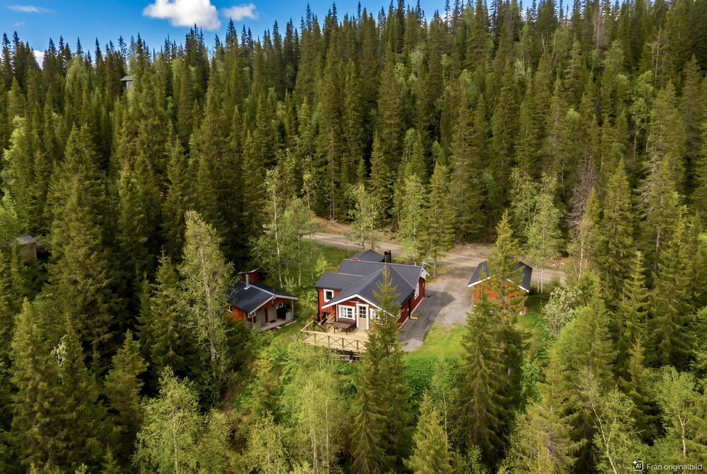 Ett flertal byggnader ger plats för såväl familj, gäster och skotrar.