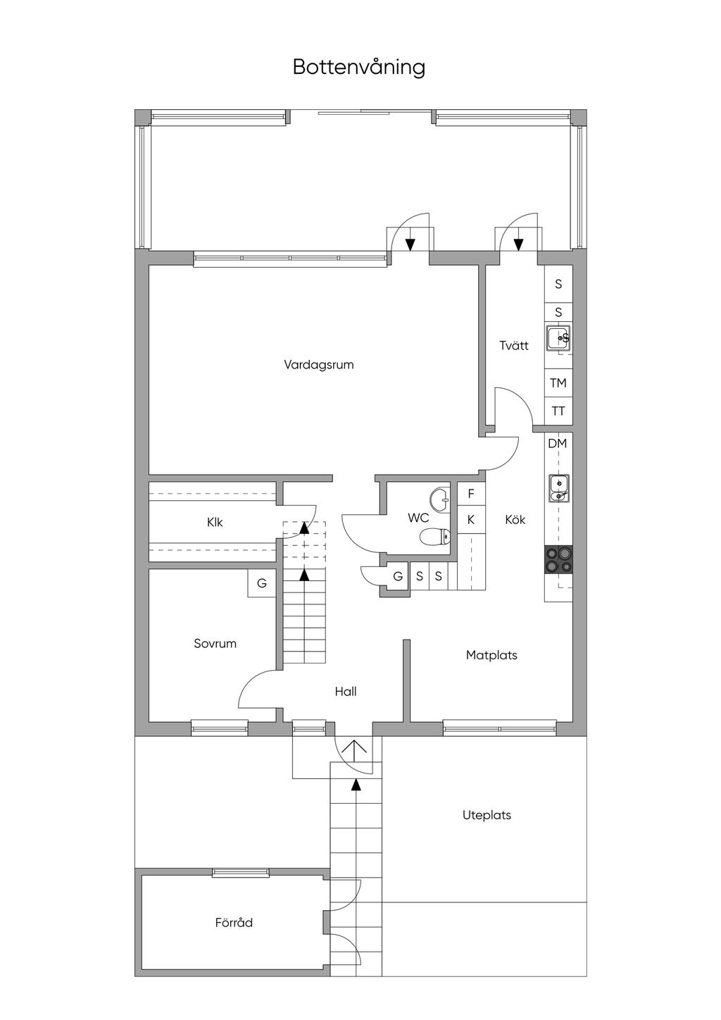 Planlösning bottenvåning