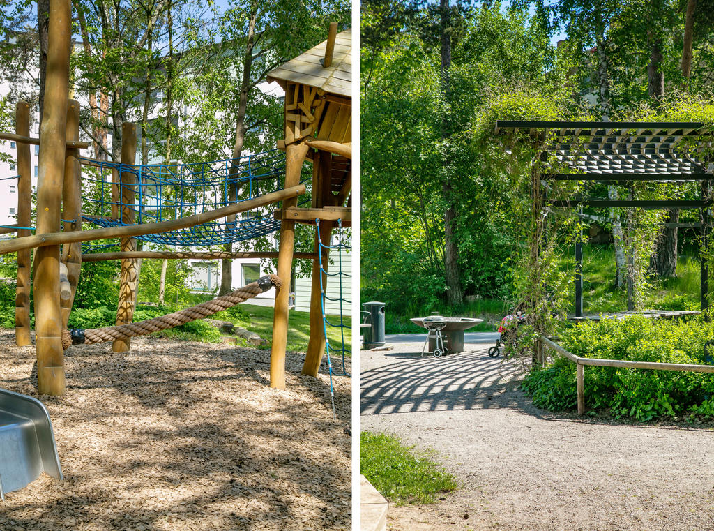 Lekplats i området för barn