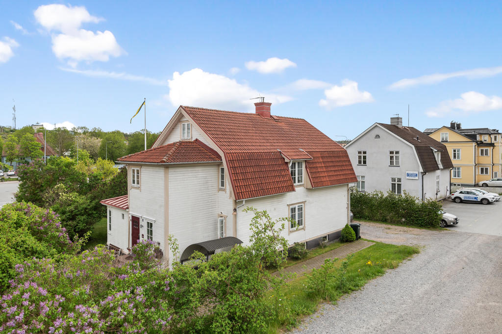 Huset och tomten med infart via Vasagatan/Frejgatan