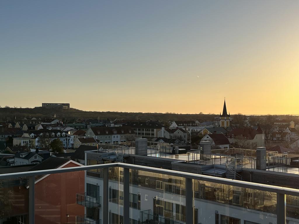 Kvällsbild från takterrass
