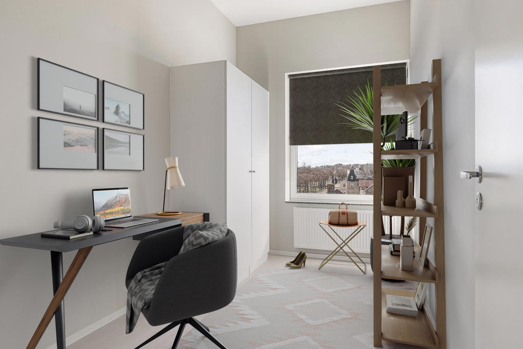 Gästrum / hemmakontor -  inspirationsbild digital styling