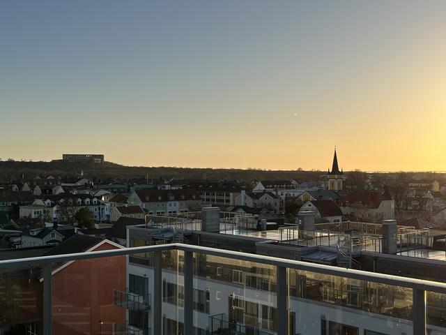 Kvällsbild från takterrass