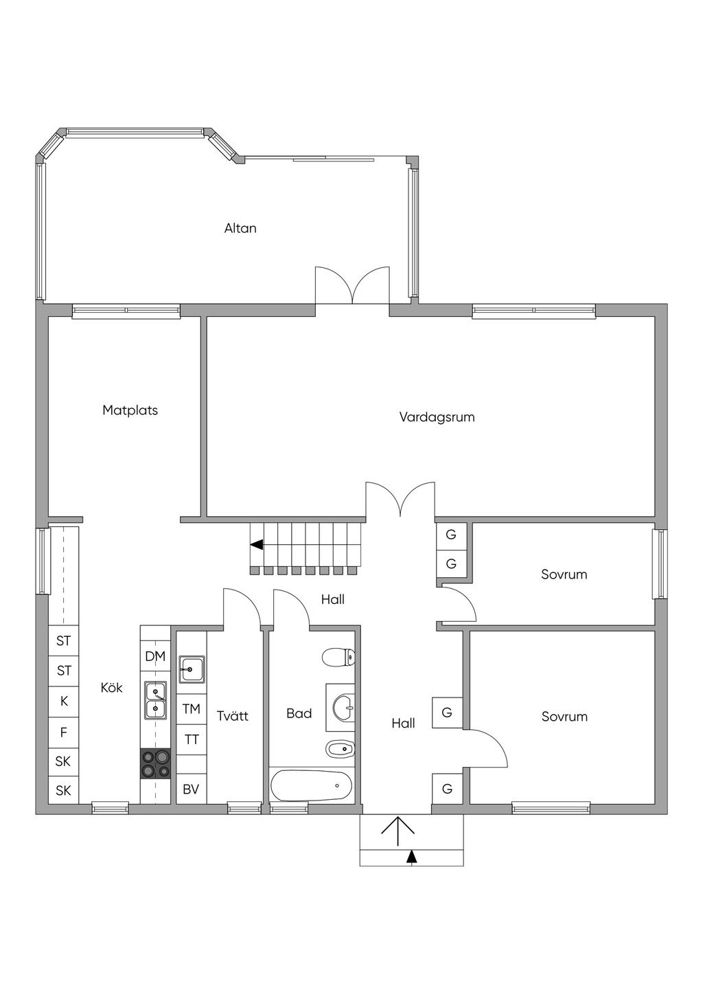 Planritning entréplan