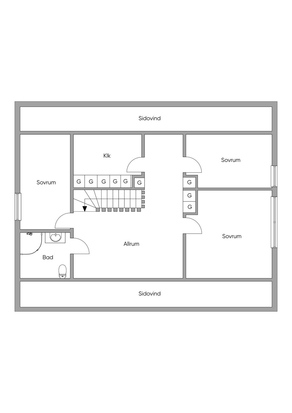 Planritning övreplan