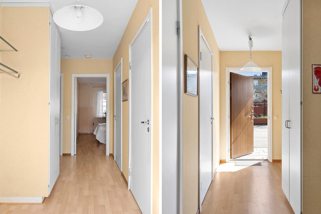 Entréhall med garderob