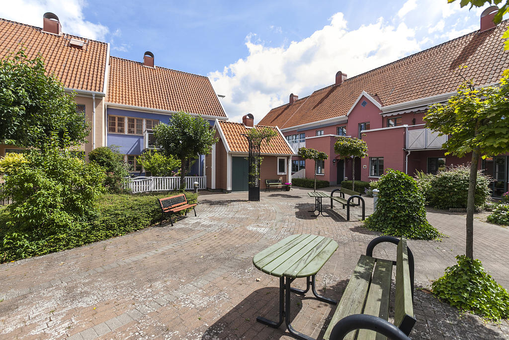 Sommarbild på innergården