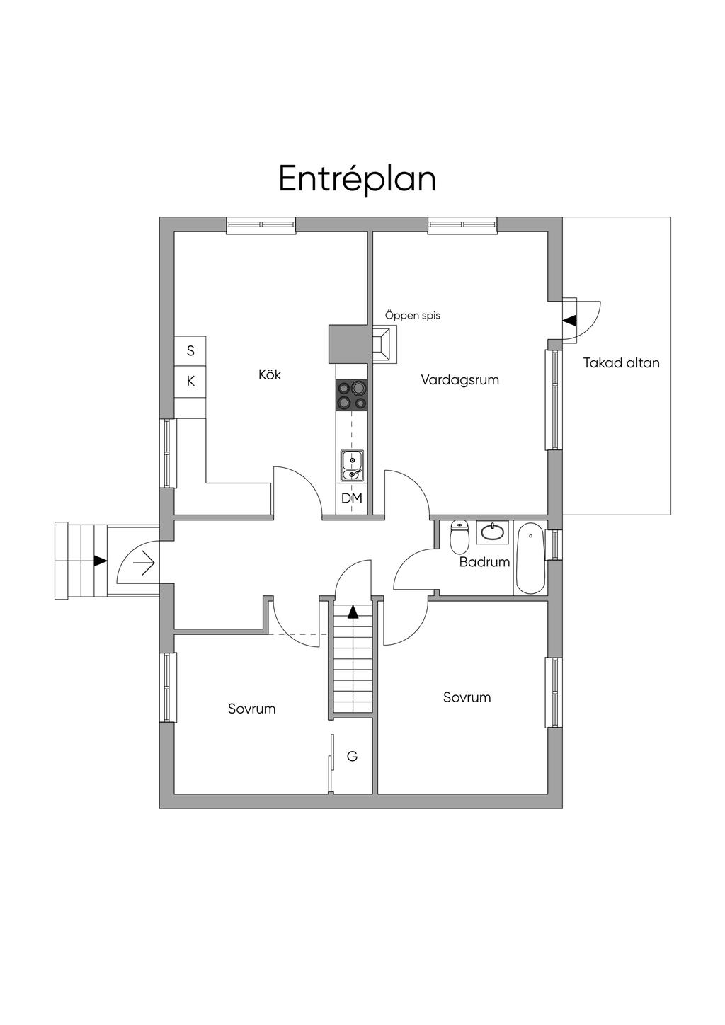 Planlösning entréplan