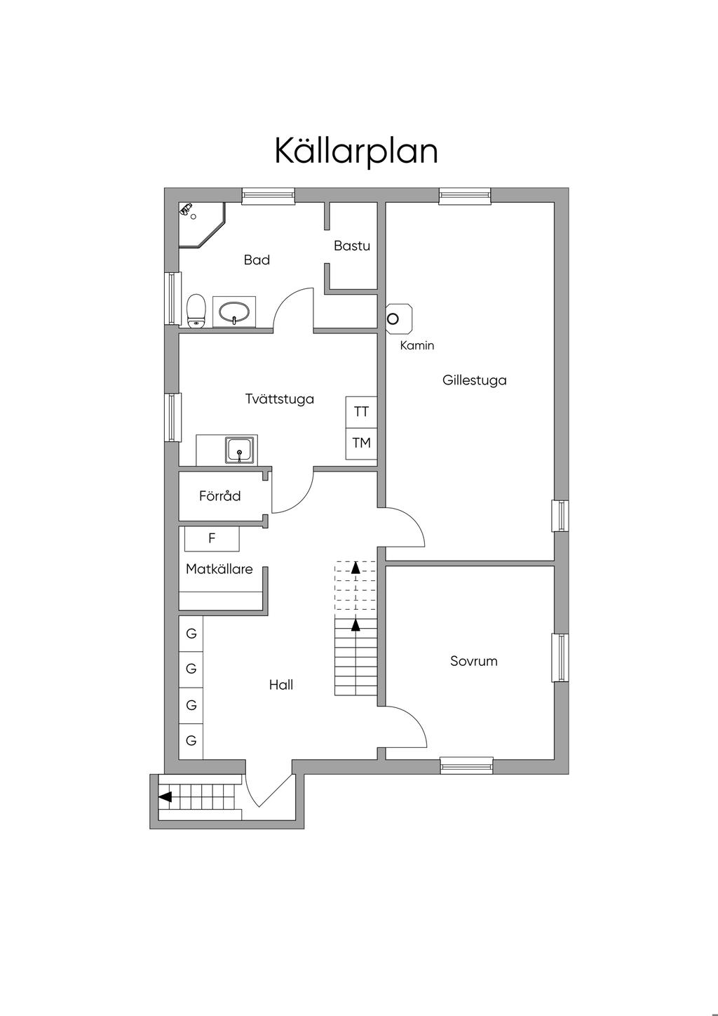 Planlösning källarplan