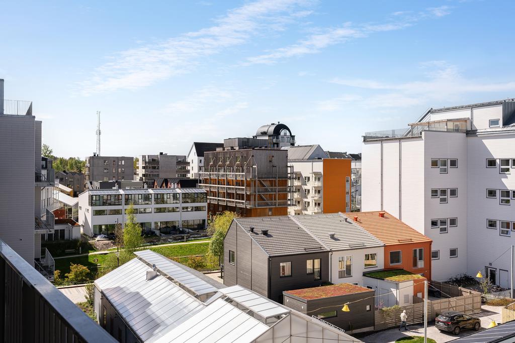 Utsikt över Vallastadens vackra hus