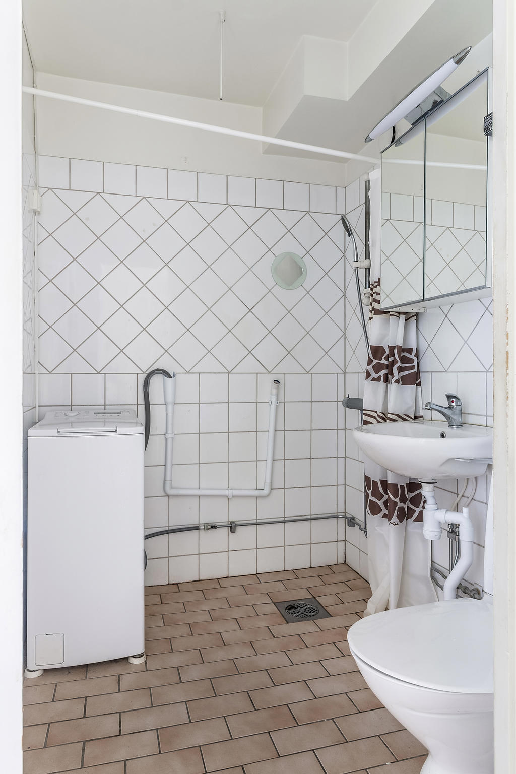 WC/dusch med tvättmaskin