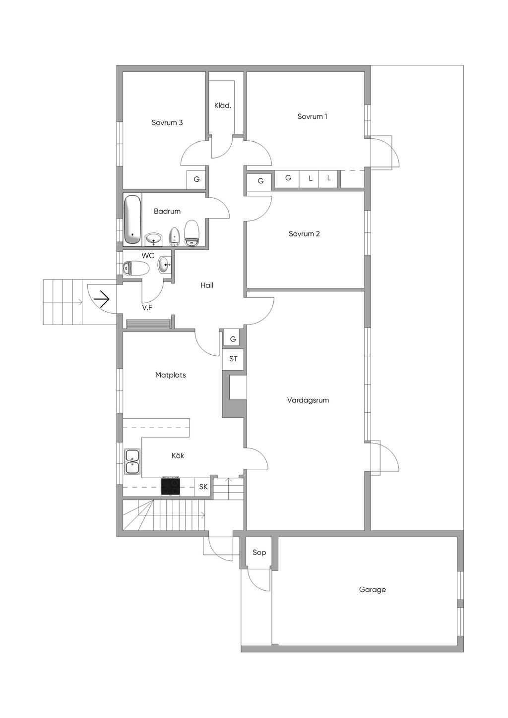 Planritning entréplan