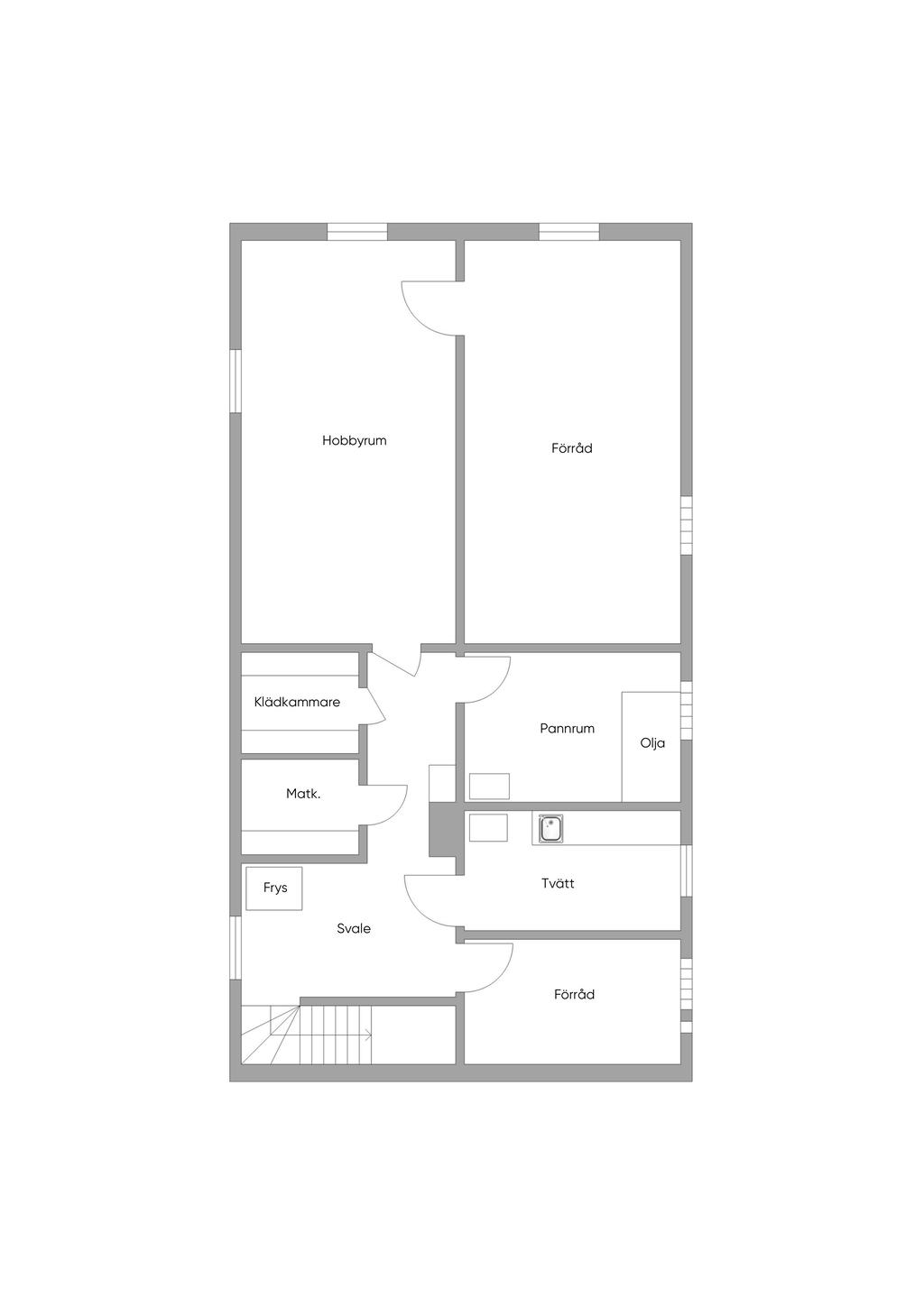 Planritning källare