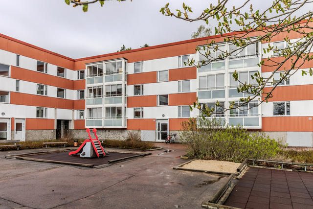 Här bor du på första våningen en bit upp från marken