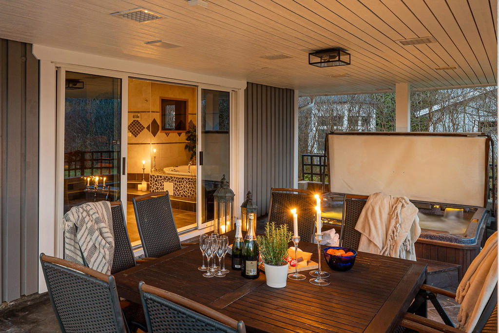 Kvällsbad inne och ute